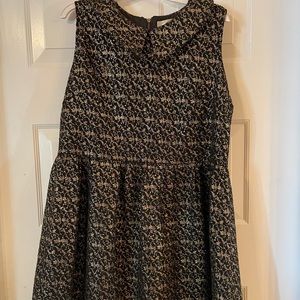 Xl Black with gold thread Peter Pan dress